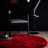 Red Solid Plush Shag Rug - Image 3
