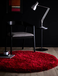 Red Solid Plush Shag Rug - Image 3