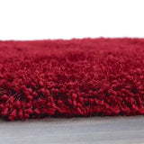 Red Solid Plush Shag Rug - Image 5
