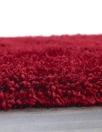 Red Solid Plush Shag Rug - Image 5