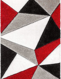 Red Velvet Plush Shag Rug - Image 3