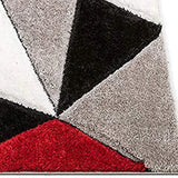 Red Velvet Plush Shag Rug - Image 5