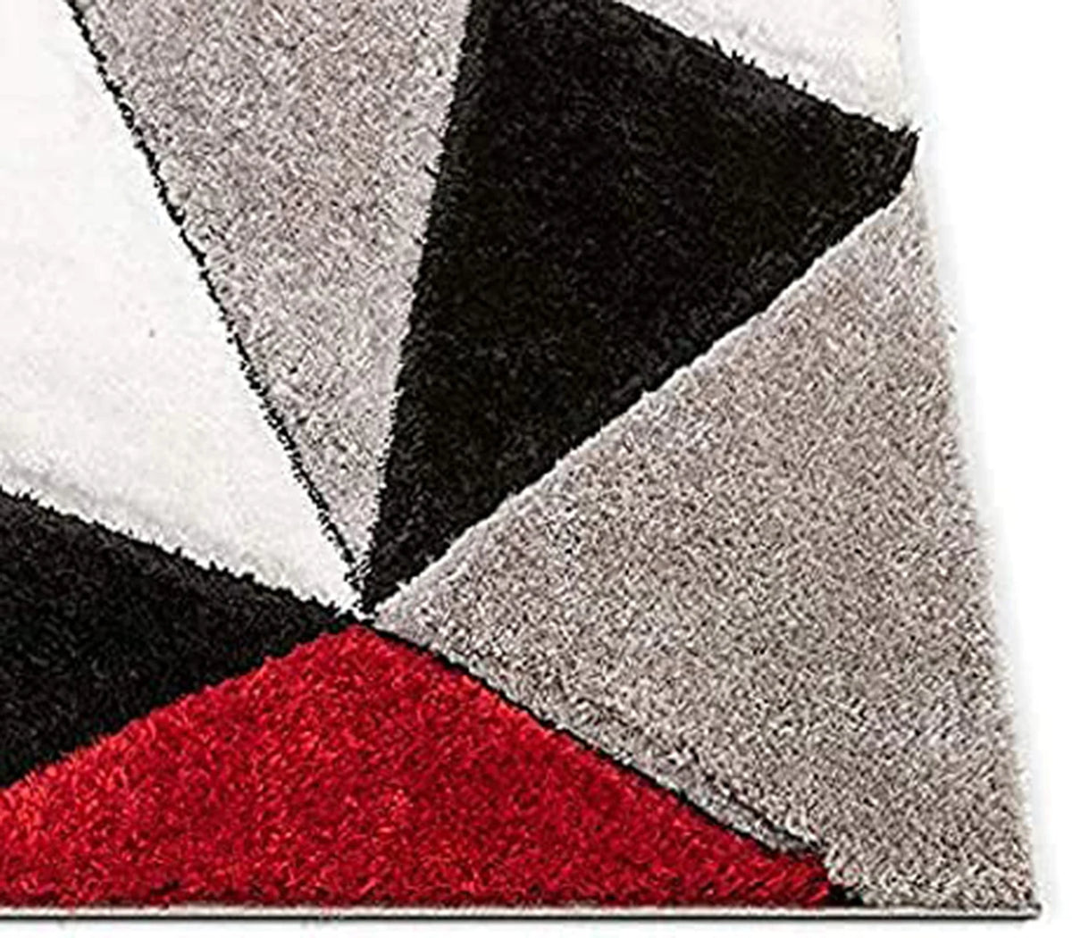 Red Velvet Plush Shag Rug - Image 5
