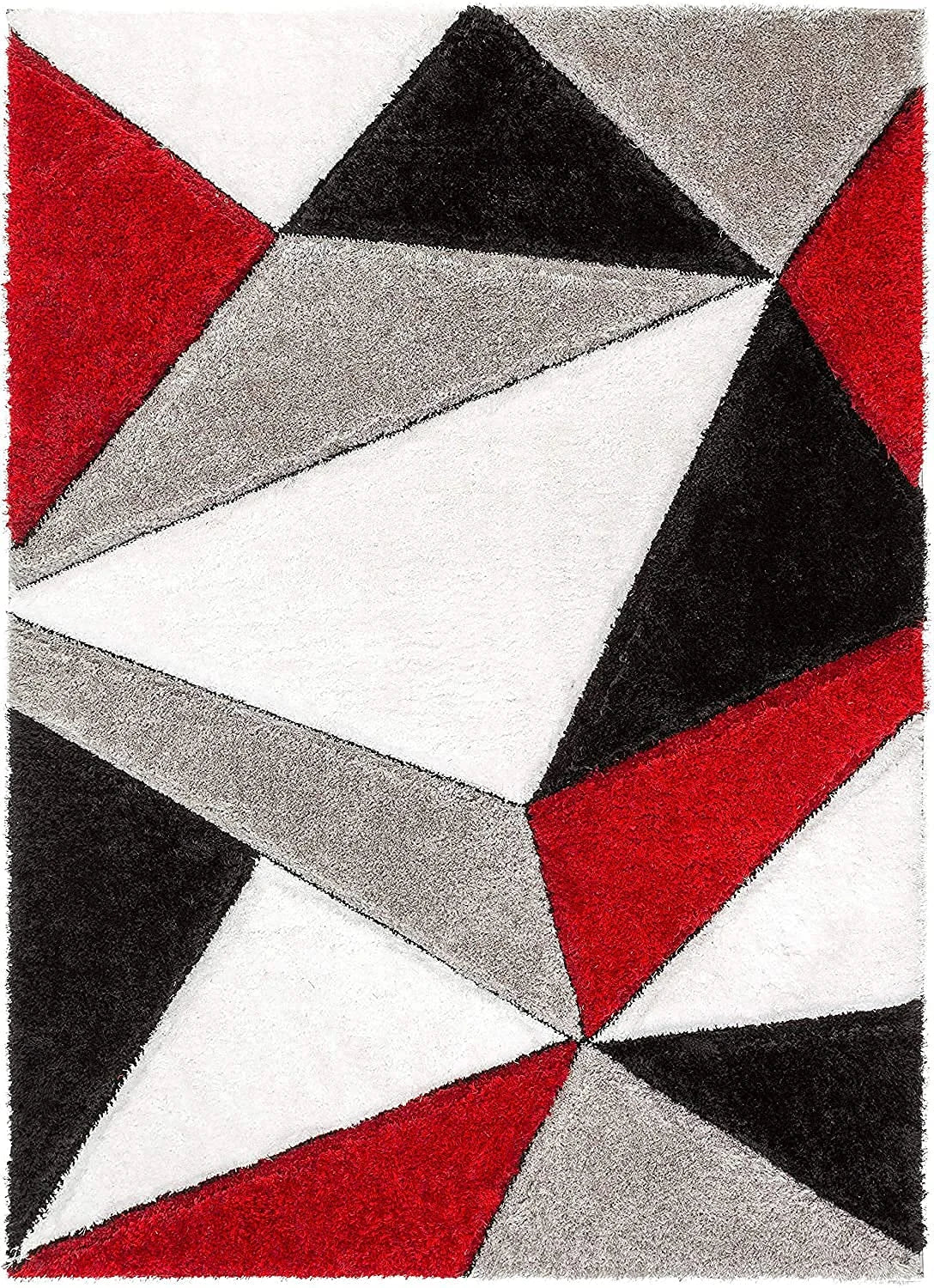 Red Velvet Plush Shag Rug - Image 6