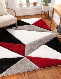 Red Velvet Plush Shag Rug - Image 7