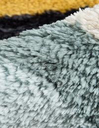 Retro Blue Modern Plush Shag Rug - Image 3