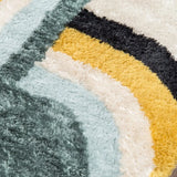 Retro Blue Modern Plush Shag Rug - Image 4