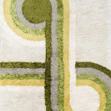 Retro Green Modern Plush Shag Rug - Image 2