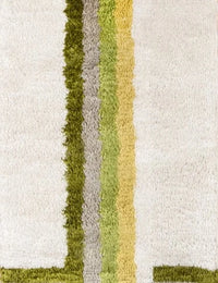 Retro Green Modern Plush Shag Rug - Image 6