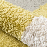 Retro Ivory, Grey, Red Modern Plush Shag Rug - Image 4