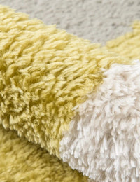 Retro Ivory, Grey, Red Modern Plush Shag Rug - Image 4