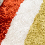 Retro Ivory, Grey, Red Modern Plush Shag Rug - Image 5