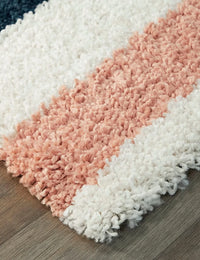 Retro Ivory Multi Modern Plush Shag Rug - Image 5