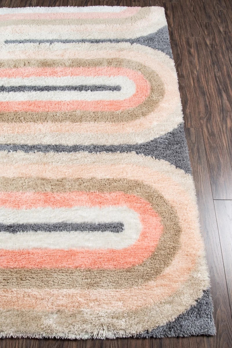 Retro Pastel Modern Plush Shag Rug - Image 5