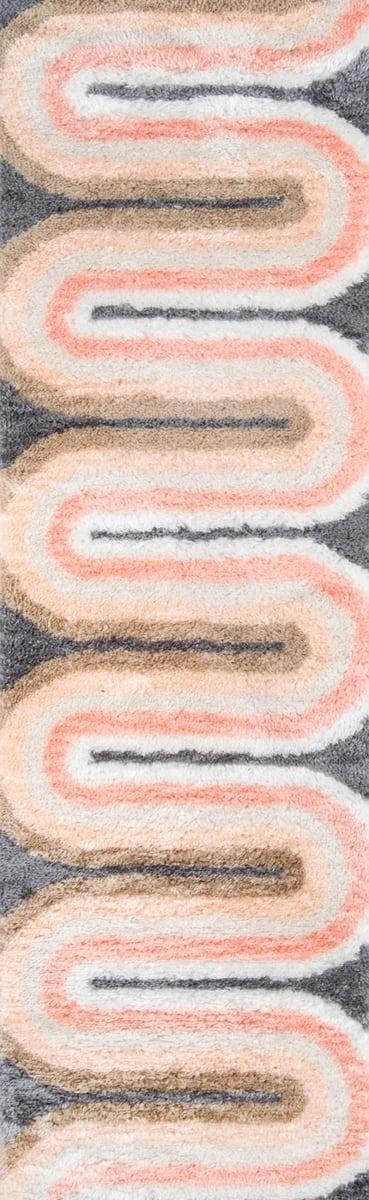 Retro Pastel Modern Plush Shag Rug - Image 6