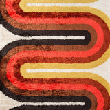 Retro Red Modern Plush Shag Rug - Image 1