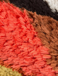 Retro Red Modern Plush Shag Rug - Image 2