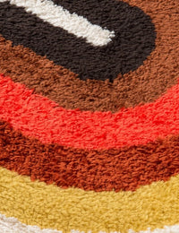 Retro Red Modern Plush Shag Rug - Image 3