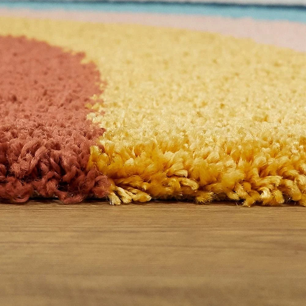 Retro Rust Modern Plush Shag Rug - Image 5