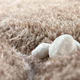 Ripple BEIGE Ripple Collection Plush Shag Rug - Image 2