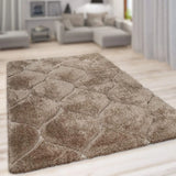 Ripple BEIGE Ripple Collection Plush Shag Rug - Image 3