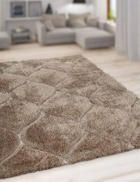 Ripple BEIGE Ripple Collection Plush Shag Rug - Image 3