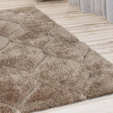 Ripple BEIGE Ripple Collection Plush Shag Rug - Image 4