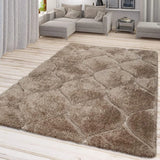 Ripple BEIGE Ripple Collection Plush Shag Rug - Image 5