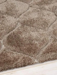 Ripple BEIGE Ripple Collection Plush Shag Rug - Image 6