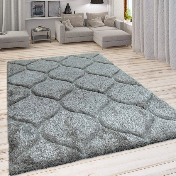 Ripple Charcoal Grey Ripple Plush Shag Rug - Image 1