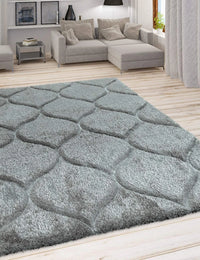 Ripple Charcoal Grey Ripple Plush Shag Rug - Image 4