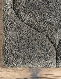 Ripple Dark Grey Ripple Collection Plush Shag Rug - Image 2