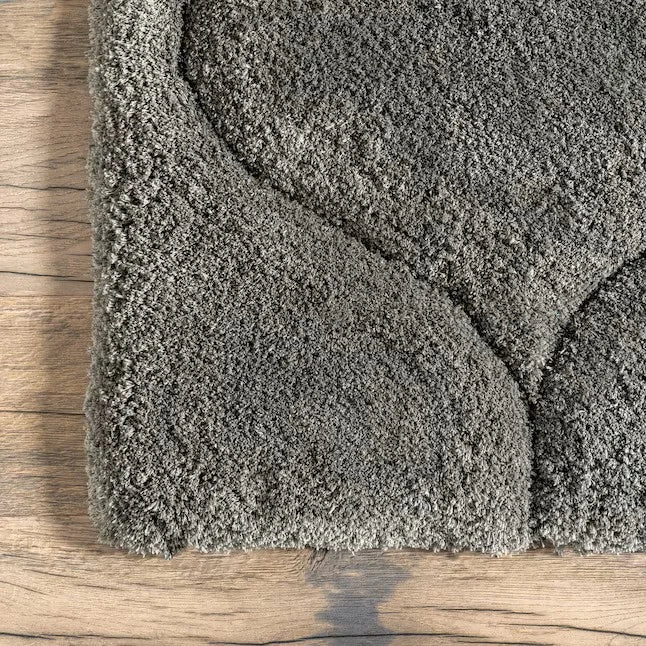 Ripple Dark Grey Ripple Collection Plush Shag Rug - Image 2