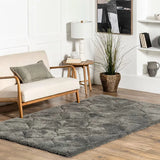 Ripple Dark Grey Ripple Collection Plush Shag Rug - Image 4