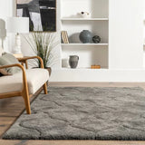Ripple Dark Grey Ripple Collection Plush Shag Rug - Image 6
