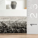 Ripple Dark Grey Ripple Collection Plush Shag Rug - Image 7