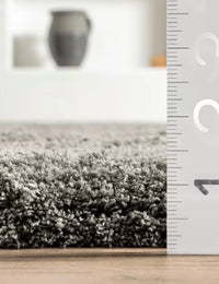 Ripple Dark Grey Ripple Collection Plush Shag Rug - Image 7