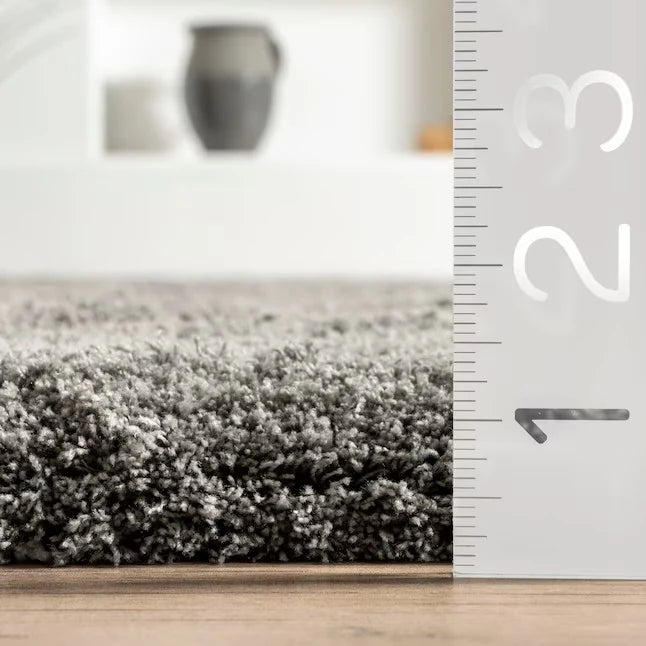 Ripple Dark Grey Ripple Collection Plush Shag Rug - Image 7