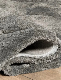 Ripple Dark Grey Ripple Collection Plush Shag Rug - Image 8