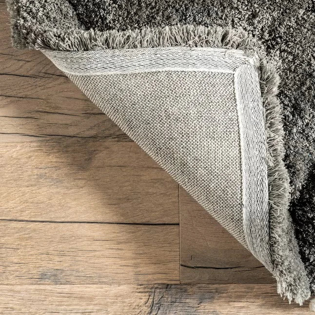 Ripple Dark Grey Ripple Collection Plush Shag Rug - Image 9