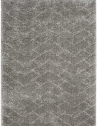 Ripple Heather Grey Ripple Plush Shag Rug - Image 2