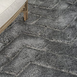 Ripple Heather Grey Ripple Plush Shag Rug - Image 3