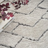 Ripple Ivory, Grey Ripple Collection Plush Shag Rug - Image 3