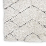 Ripple Ivory, Grey Ripple Collection Plush Shag Rug - Image 6
