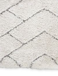 Ripple Ivory, Grey Ripple Collection Plush Shag Rug - Image 6