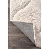 Ripple IVORY Ripple Collection Plush Shag Rug - Image 7