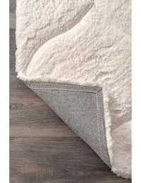 Ripple IVORY Ripple Collection Plush Shag Rug - Image 7