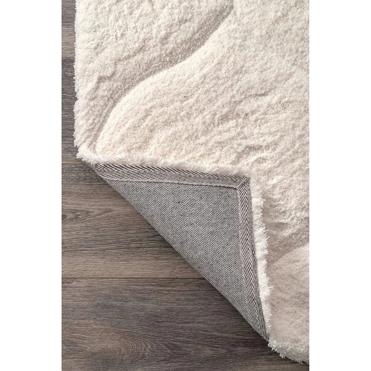 Ripple IVORY Ripple Collection Plush Shag Rug - Image 7