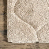 Ripple Light Beige Ripple Collection Plush Shag Rug - Image 6
