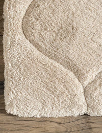 Ripple Light Beige Ripple Collection Plush Shag Rug - Image 6
